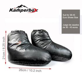 Kamperbox Down Slippers Down Socks Camping Down Booties for Sleeping Bag Camping AQ3 (Color: as picture)