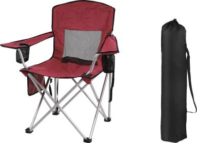 Camping Chair, Portable Folding Outdoor Chair With Armrests, Cup Holder And Carrying Bag, Foldable Chair For Camping, Beach And More. Multiple Co (Option: BGD)
